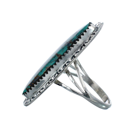 Native American Sterling Silver And Turquoise Ring Size 8 JX126908